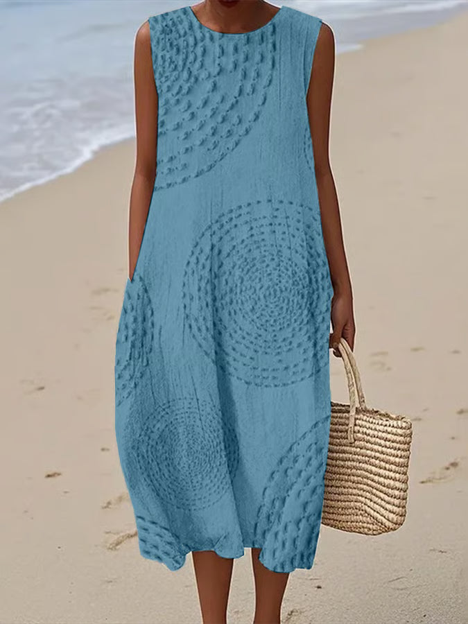 Krista - Embossed Maxi Sundress