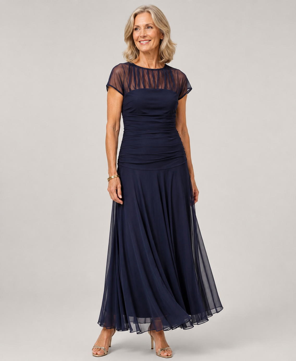 Lauren - Draped Chiffon Dress