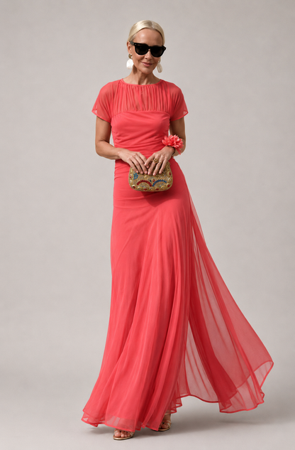 Lauren - Draped Chiffon Dress