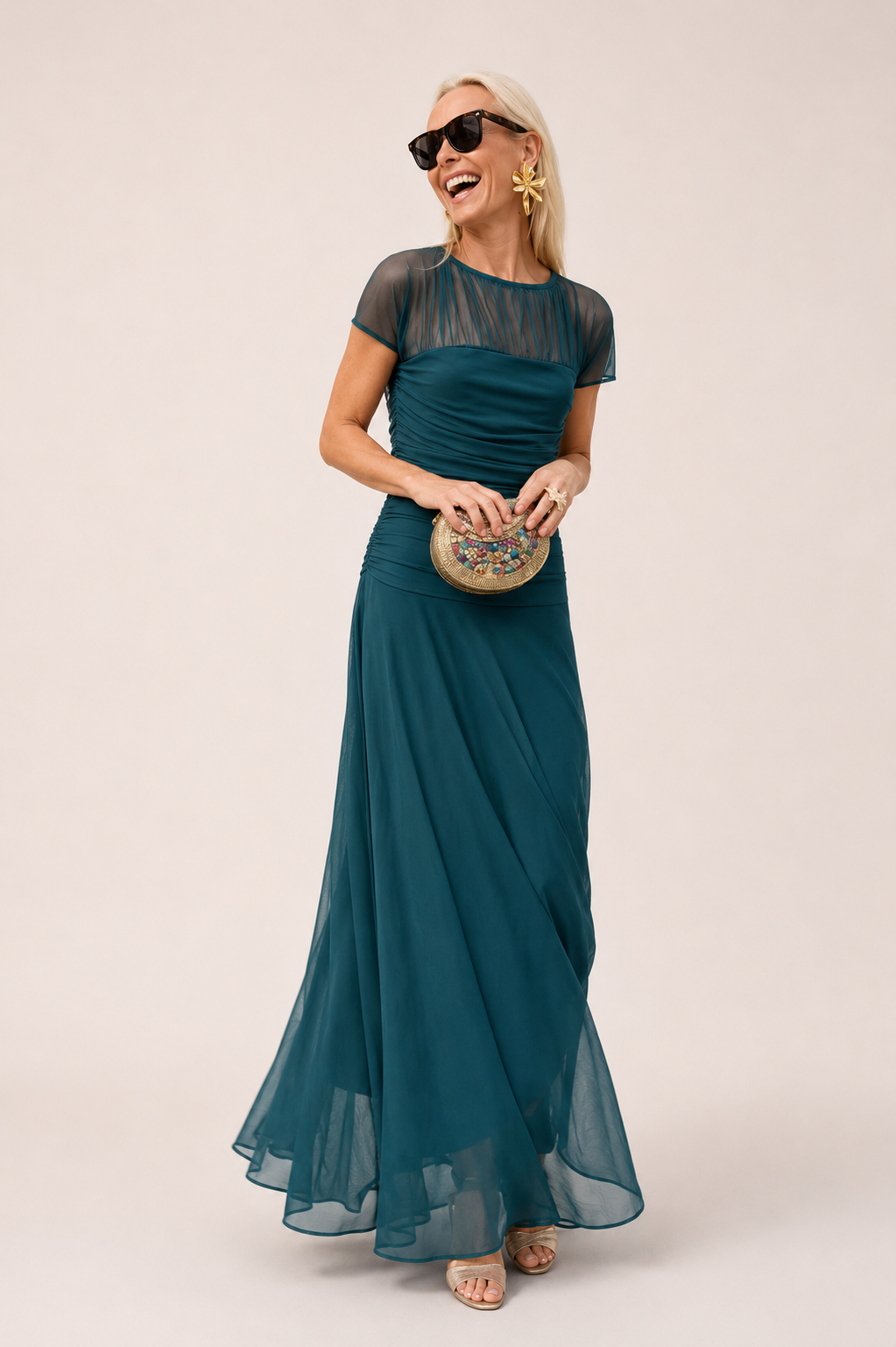 Lauren - Draped Chiffon Dress