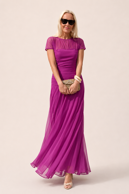 Lauren - Draped Chiffon Dress
