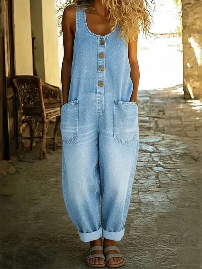 Lora - Vintage-Wash Dungarees