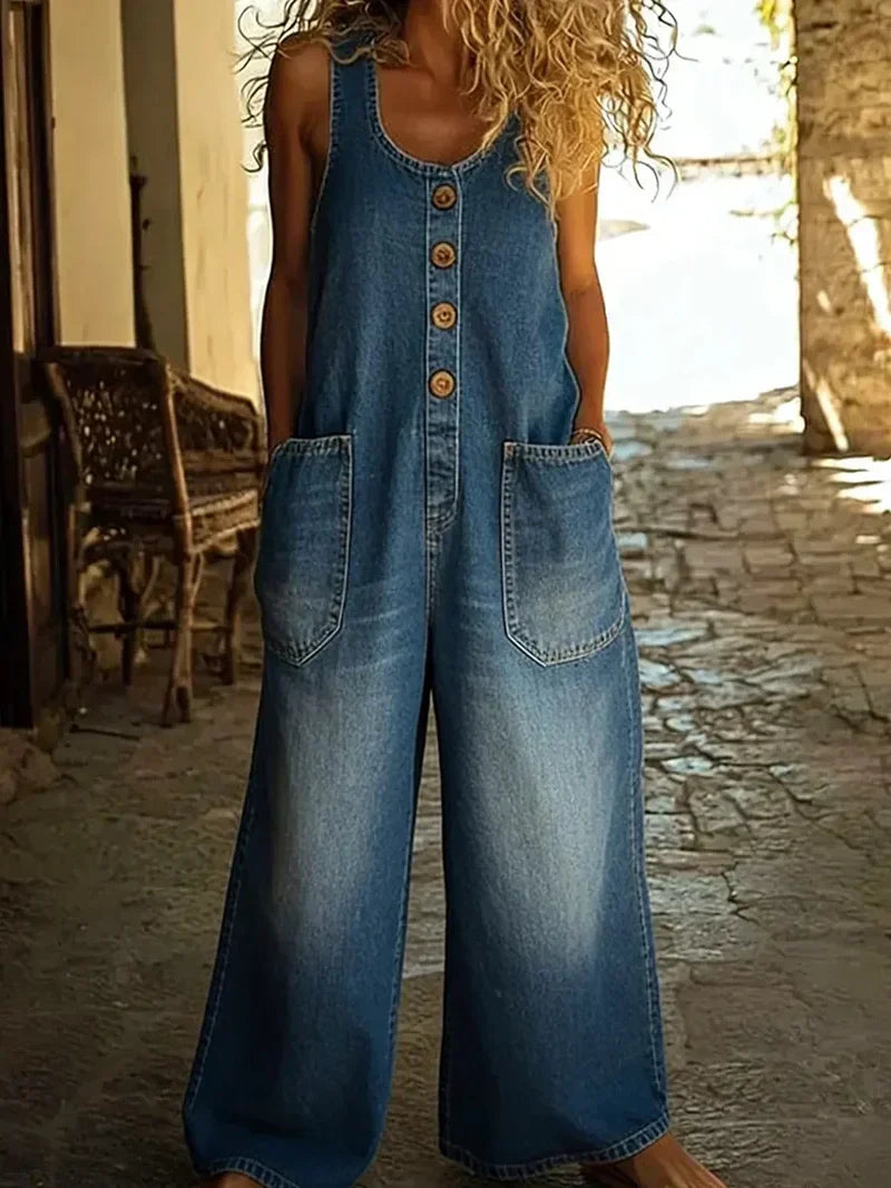 Lora - Vintage-Wash Dungarees