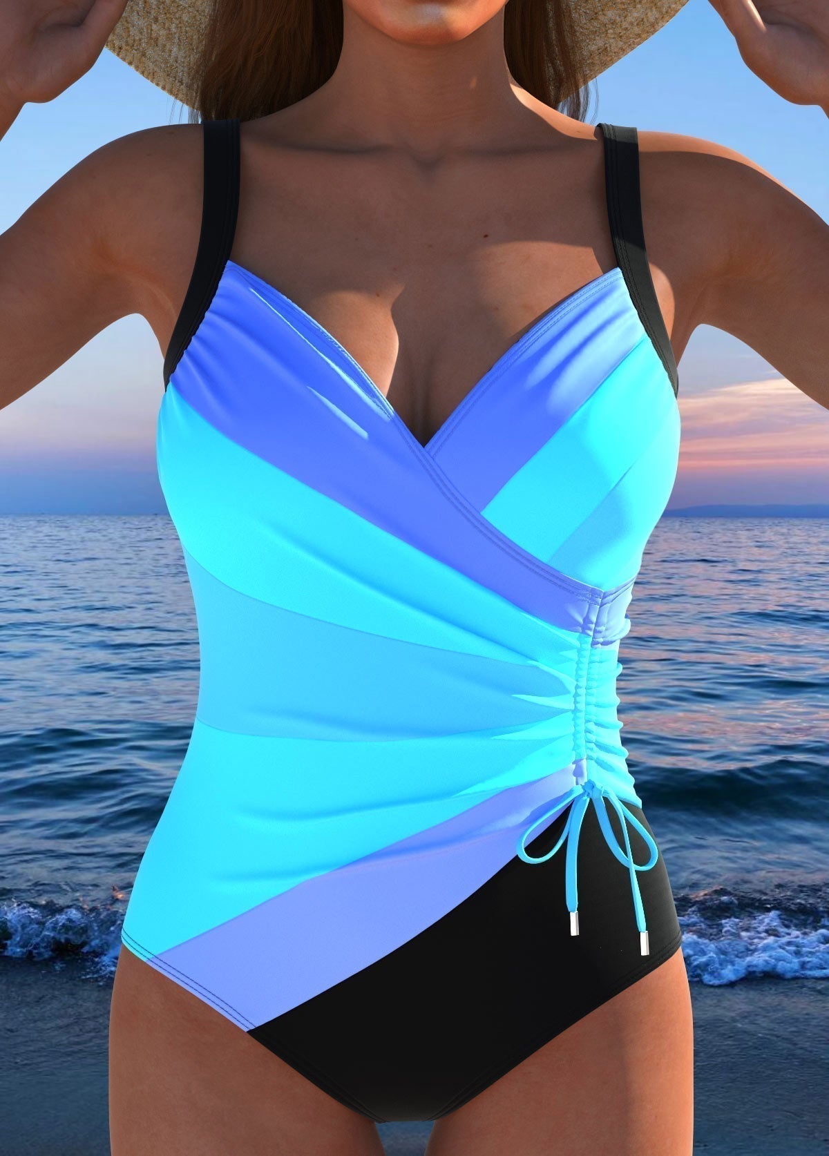 Lysandra - Printed Wrap One-Piece