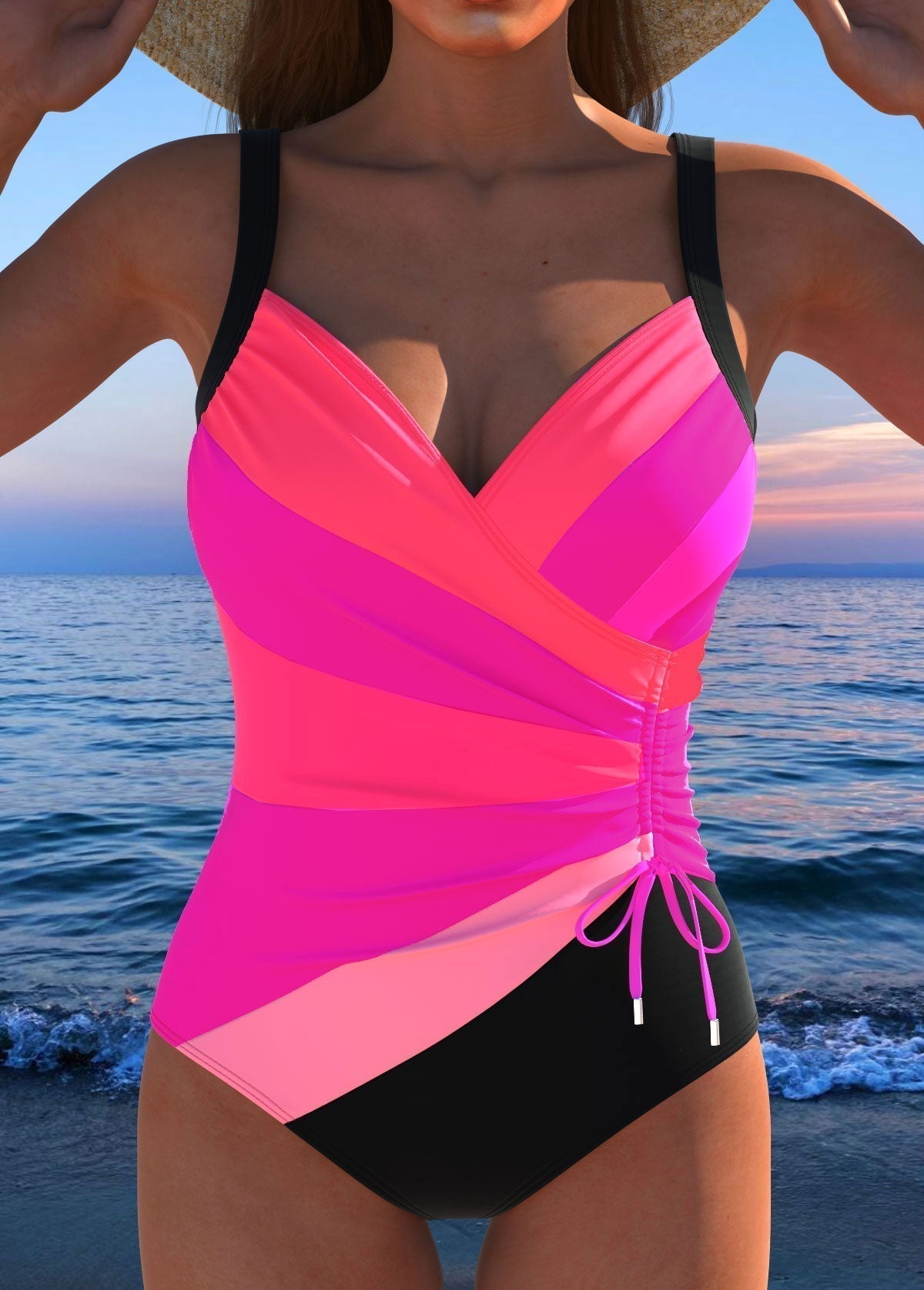 Lysandra - Printed Wrap One-Piece