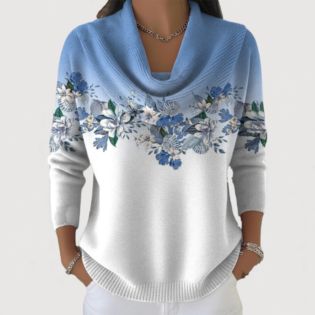 Marina - Merino-Cashmere Floral Sweater