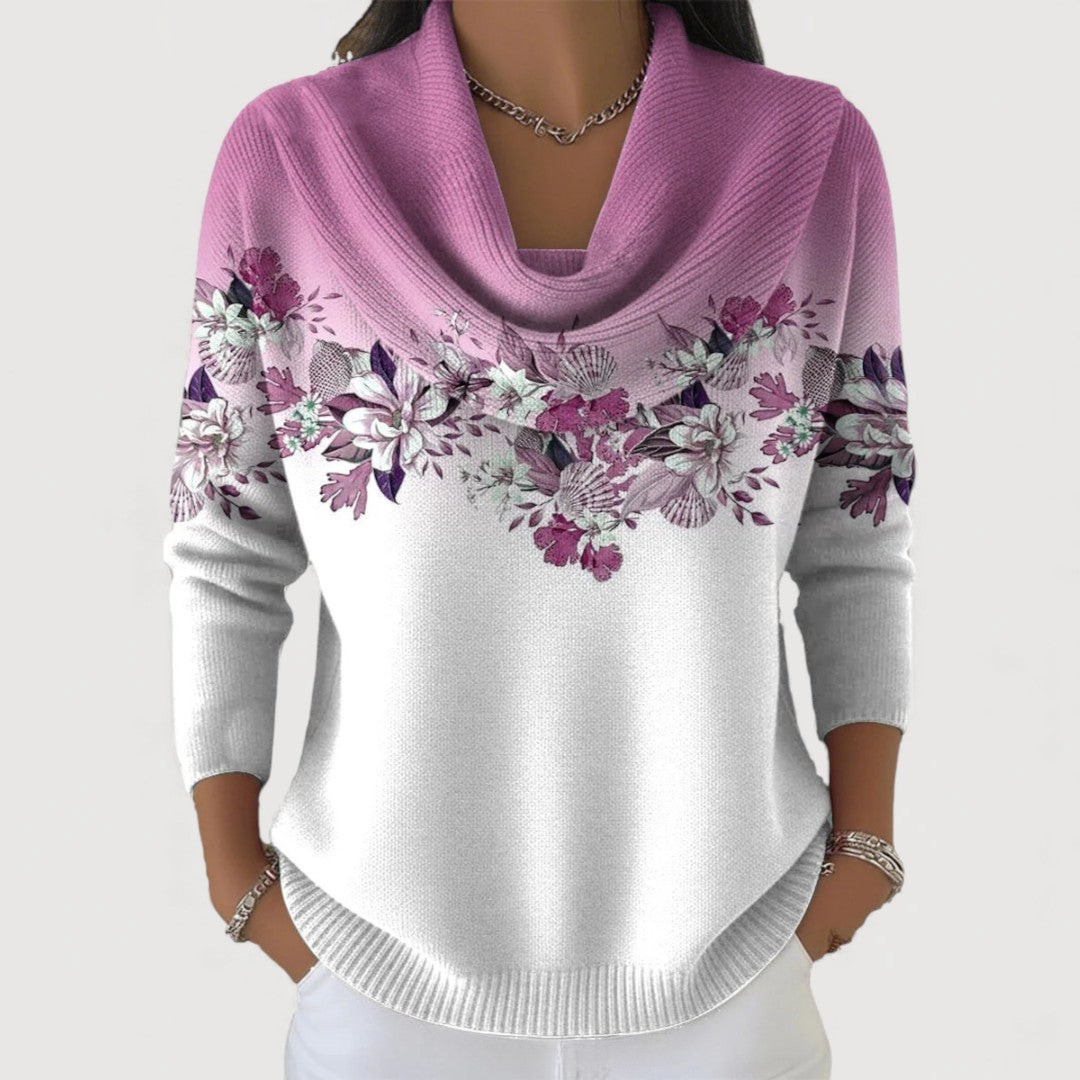 Marina - Merino-Cashmere Floral Sweater
