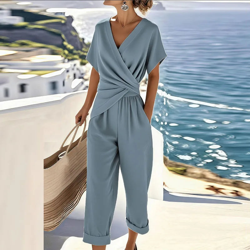 Marta - Wrap Top Cropped Set