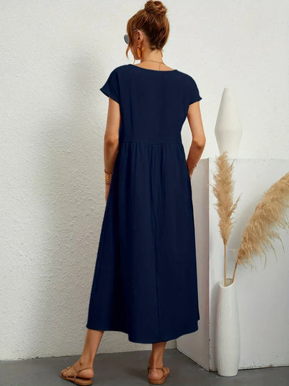 Phoebe - Flowing Cotton Midi Dress