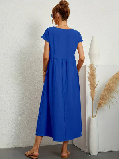 Phoebe - Flowing Cotton Midi Dress