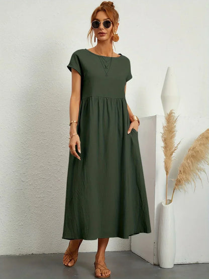Phoebe - Flowing Cotton Midi Dress