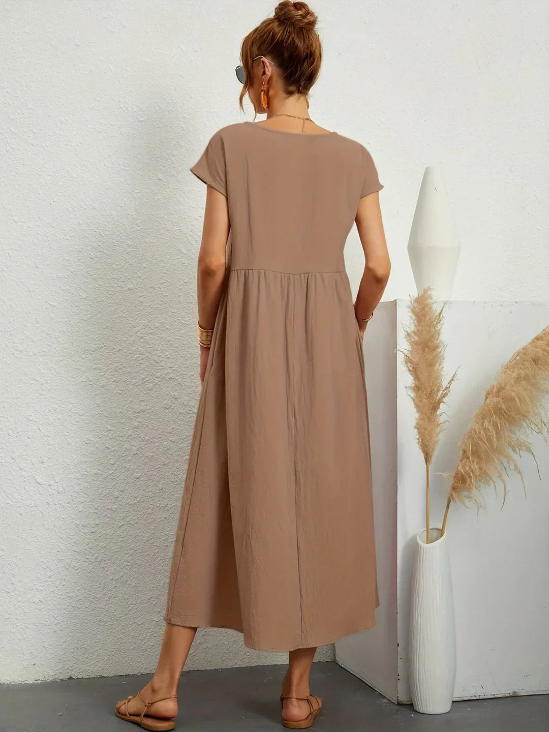 Phoebe - Flowing Cotton Midi Dress