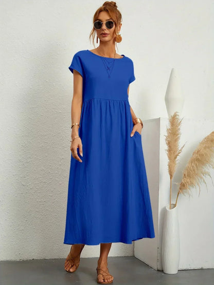 Phoebe - Flowing Cotton Midi Dress