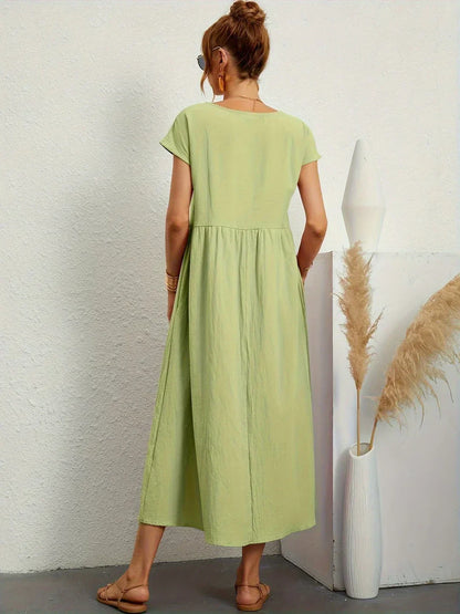 Phoebe - Flowing Cotton Midi Dress