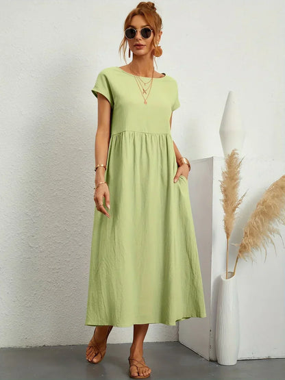 Phoebe - Flowing Cotton Midi Dress