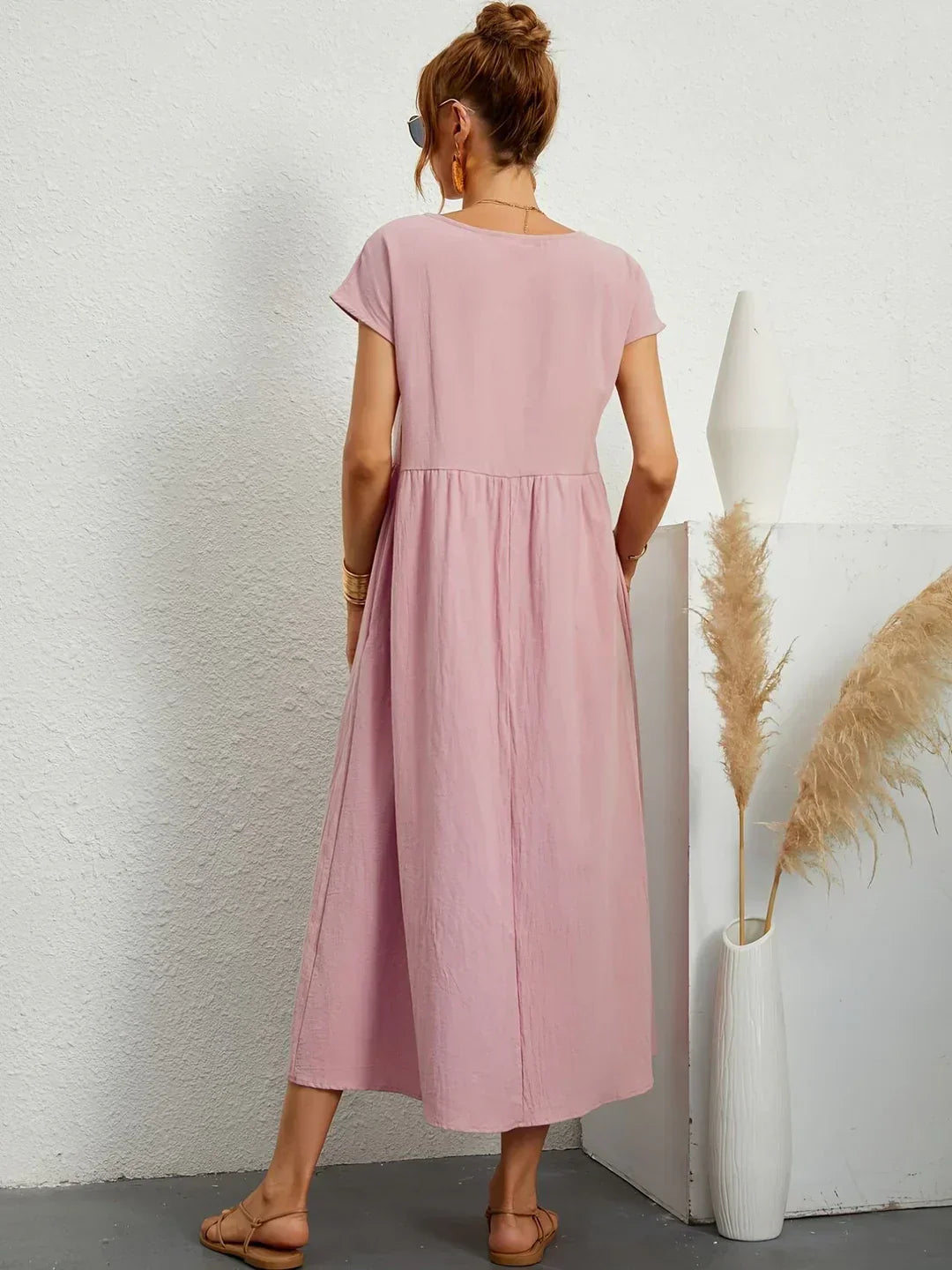 Phoebe - Flowing Cotton Midi Dress