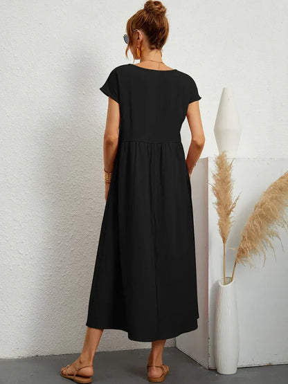 Phoebe - Flowing Cotton Midi Dress