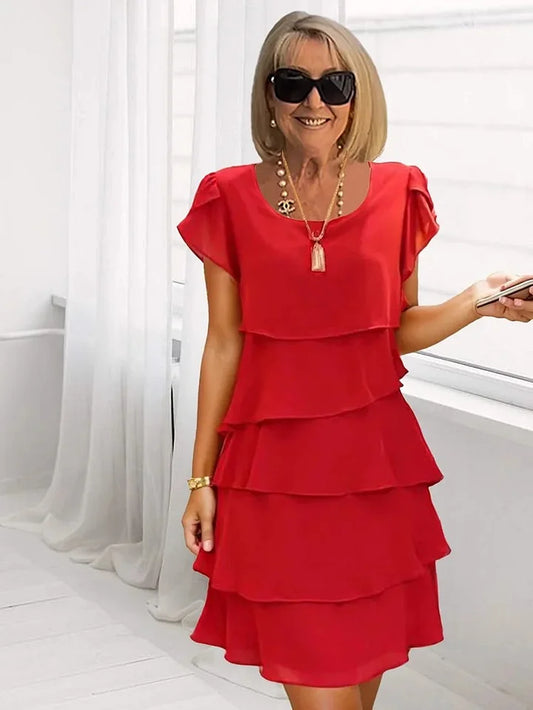 Mollie - Printed Chiffon Day Dress