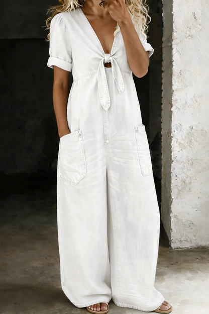 Nalina - Relaxed V-Neck Jumpsuit