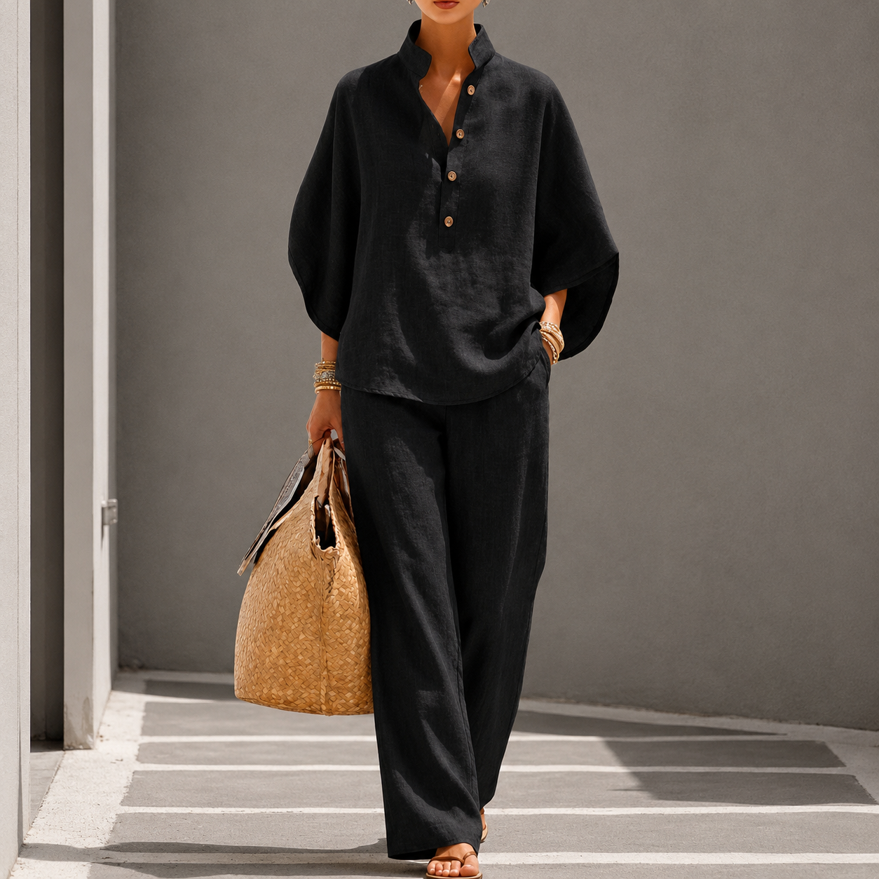 Novara - Blouse and Wide-Leg Set