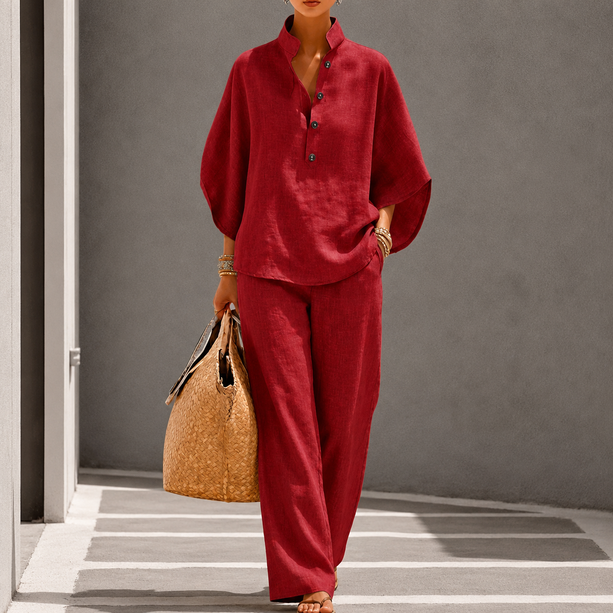 Novara - Blouse and Wide-Leg Set