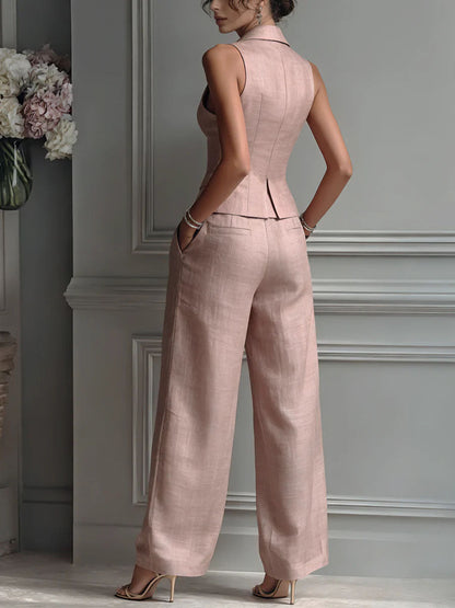 Talise - Button-Front V-Neck Co-ord