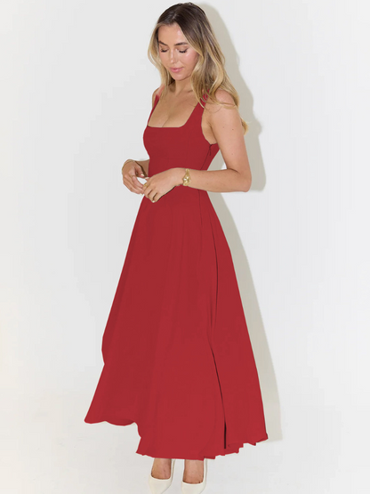 Melis - Square-Neck Midi Dress