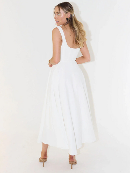 Melis - Square-Neck Midi Dress