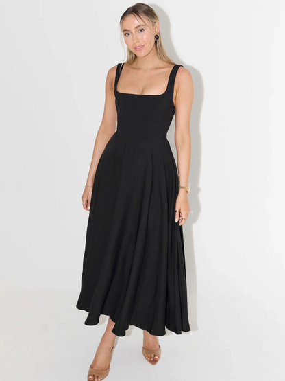 Melis - Square-Neck Midi Dress