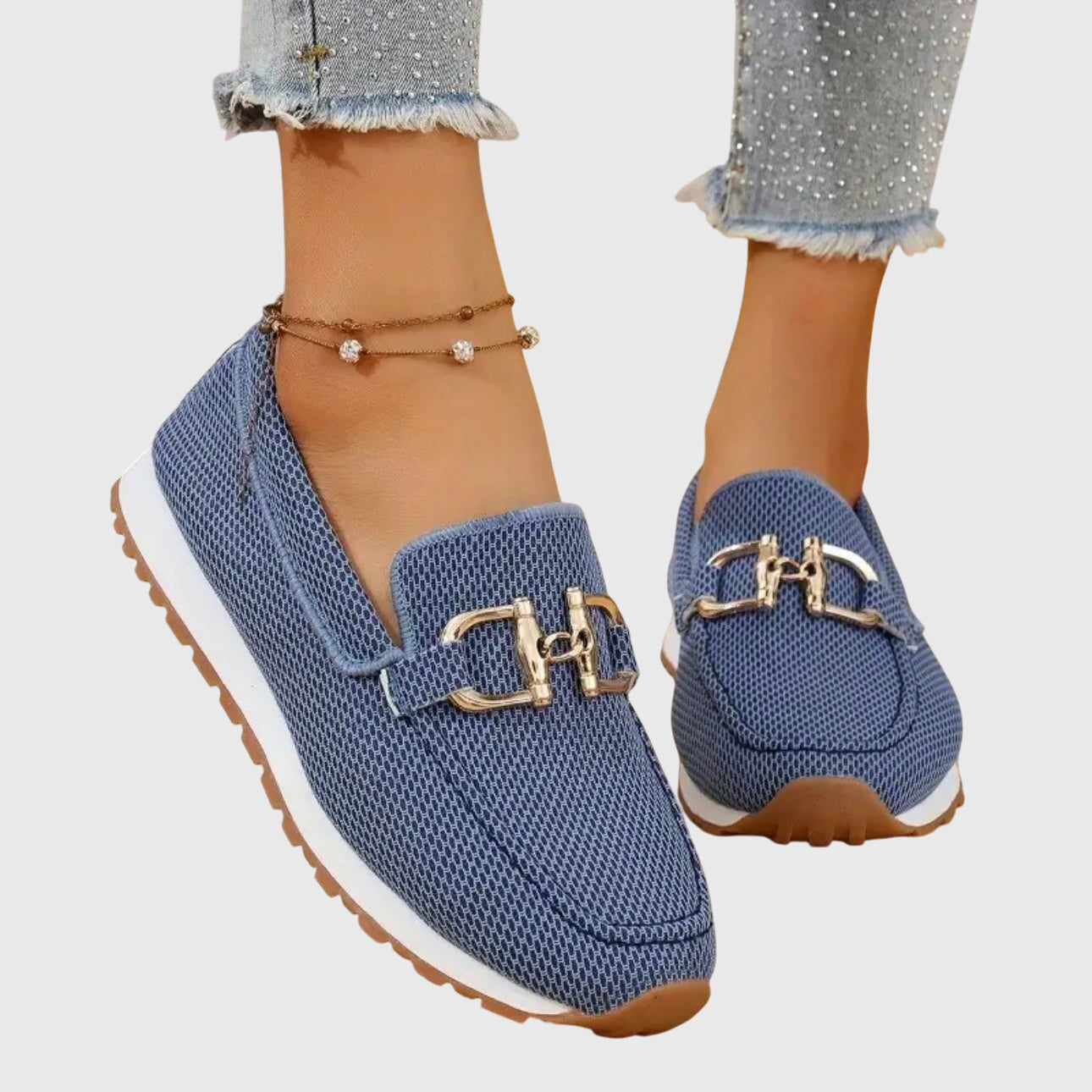 Orlena - Mesh Horsebit Loafers