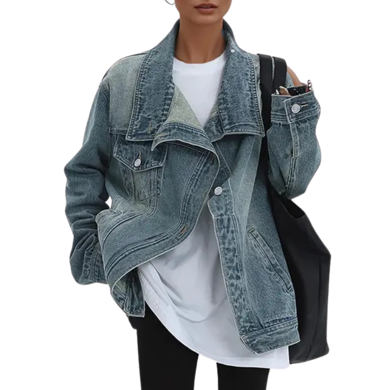 Regina - Vintage Wash High Neck Jacket