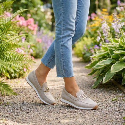 Orlena - Mesh Horsebit Loafers
