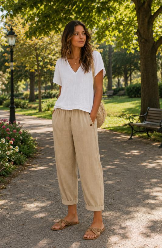 Delores - Wide-Leg Linen Trousers