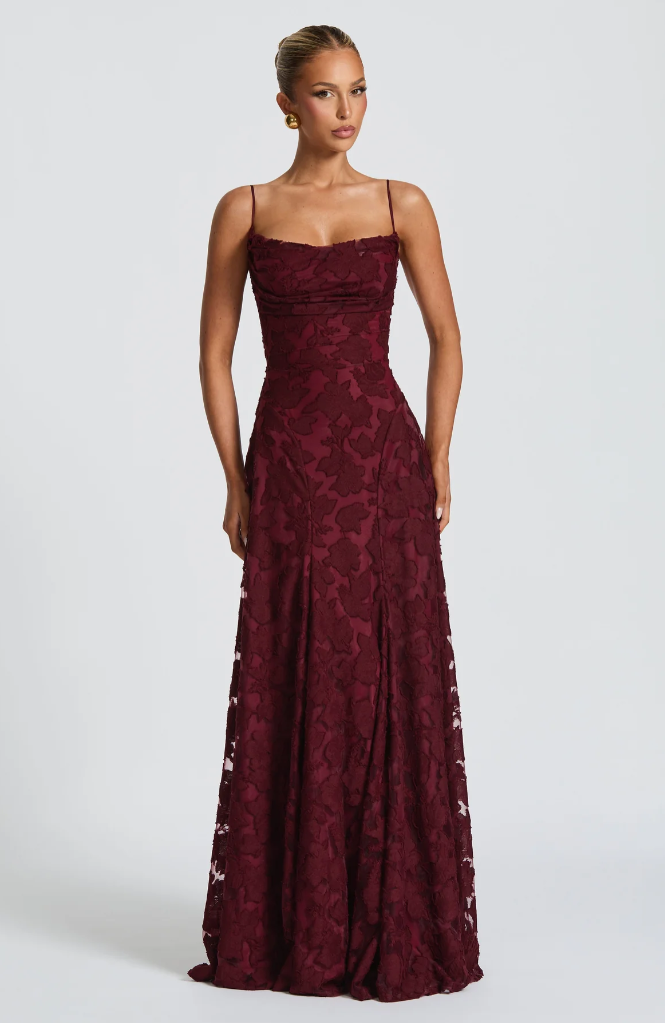 Sofia - Strappy Lace Maxi Dress