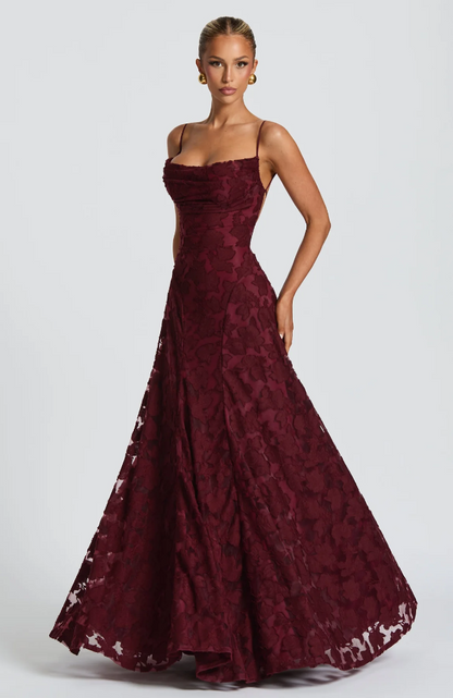 Sofia - Strappy Lace Maxi Dress