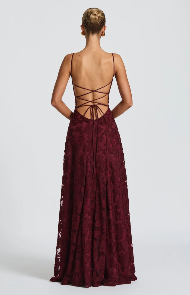 Sofia - Strappy Lace Maxi Dress