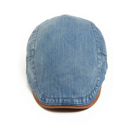 Theodore - Adjustable Denim Flat Cap