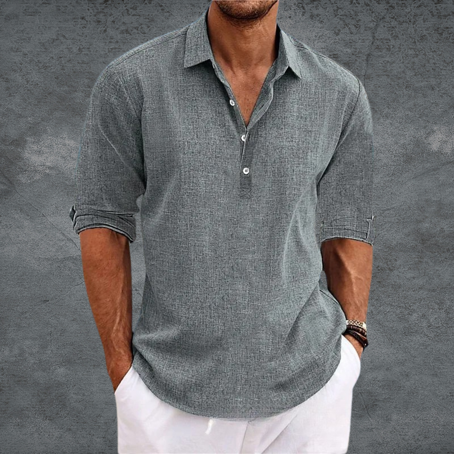 Tenori - Tailored Open-Collar Shirt