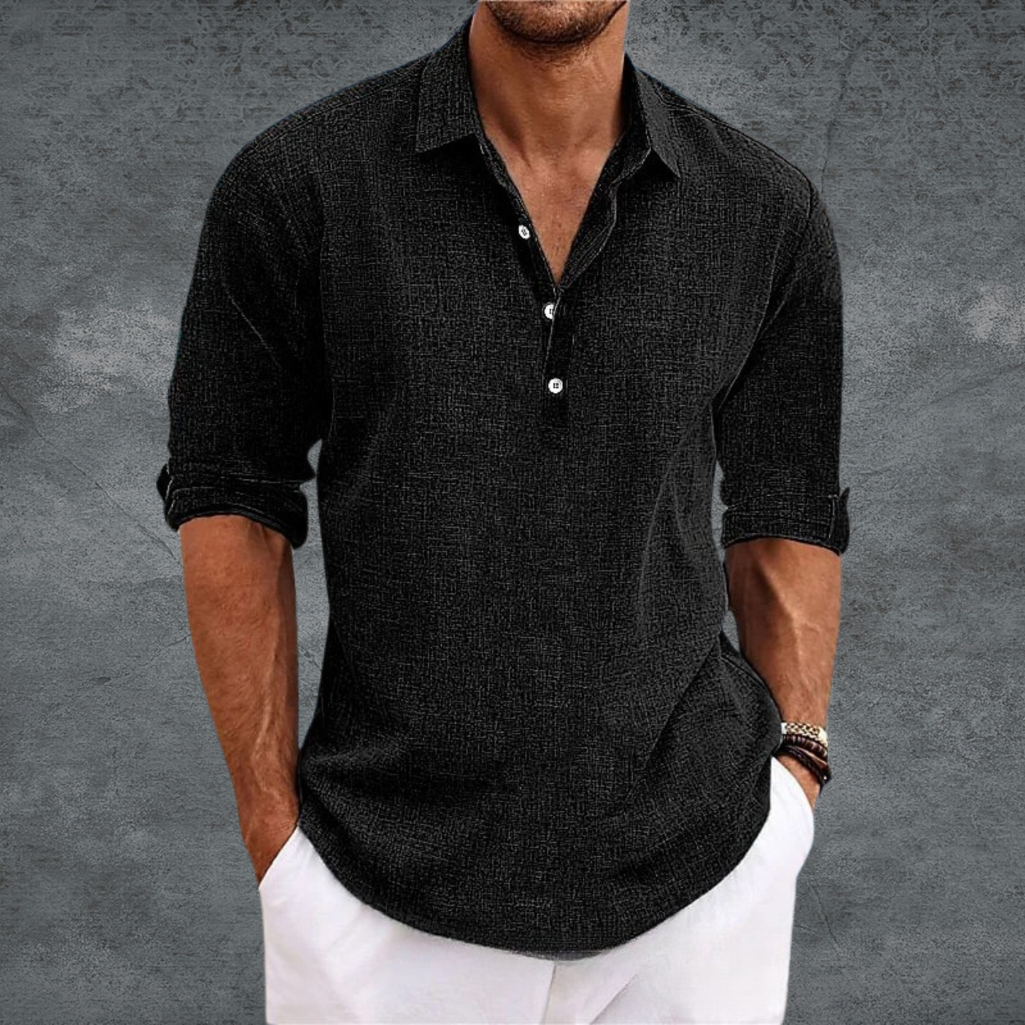 Tenori - Tailored Open-Collar Shirt