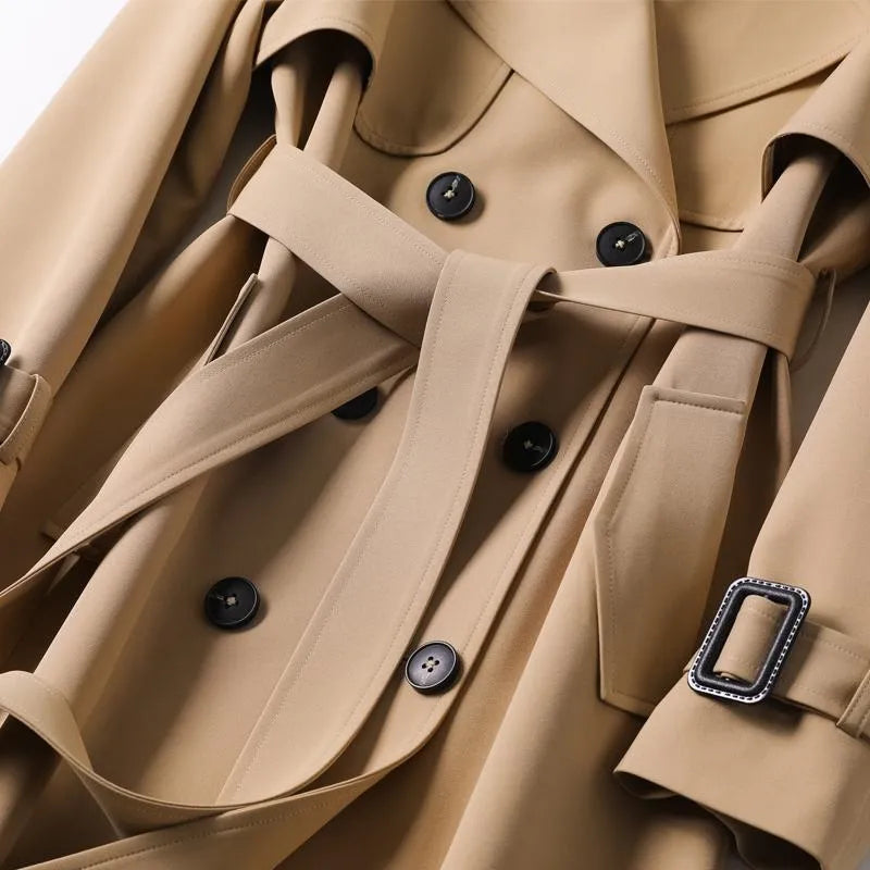 Sienna - Belted Double-Breasted Trench Coat