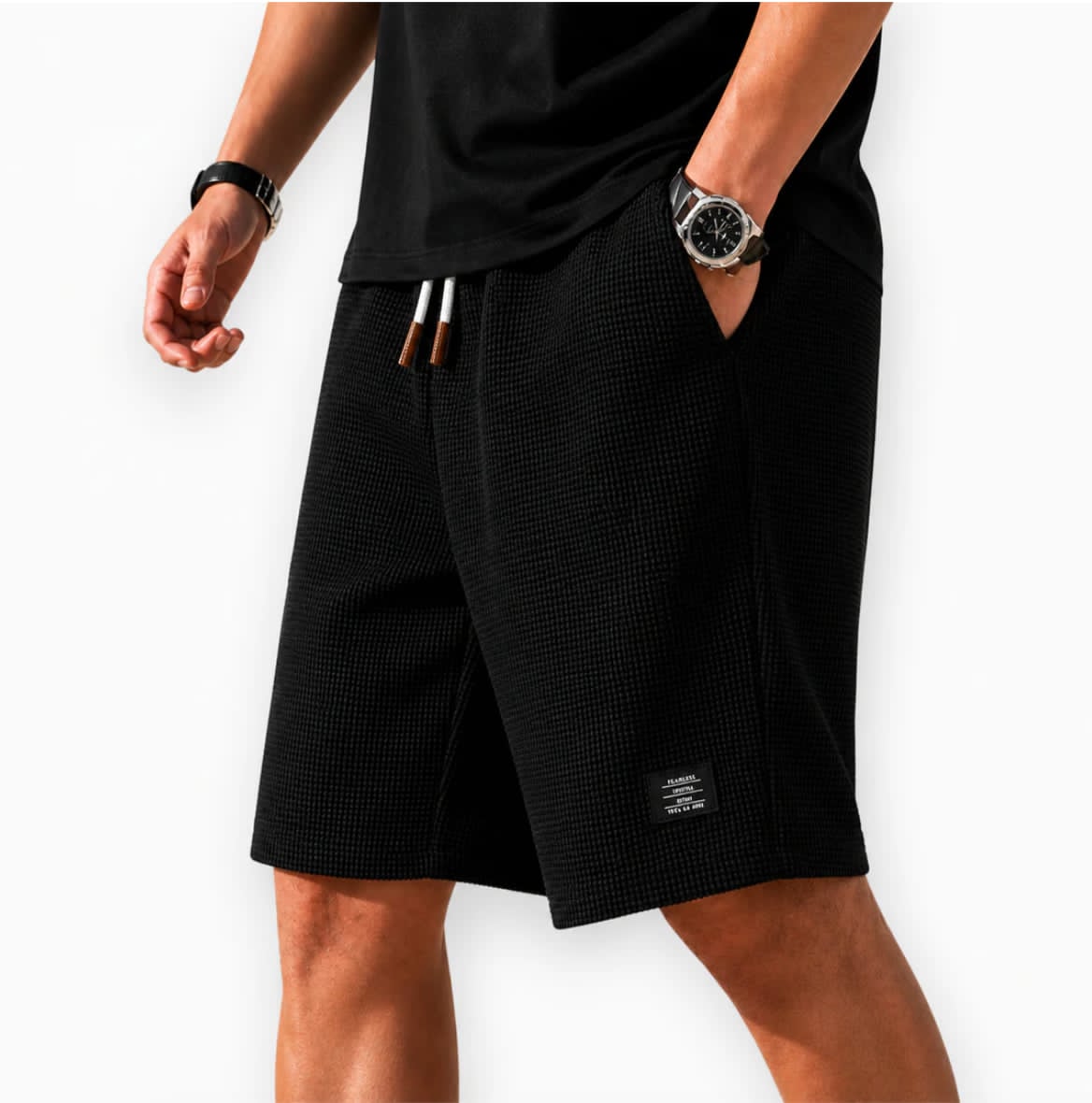 Levanto - Textured Waffle Shorts