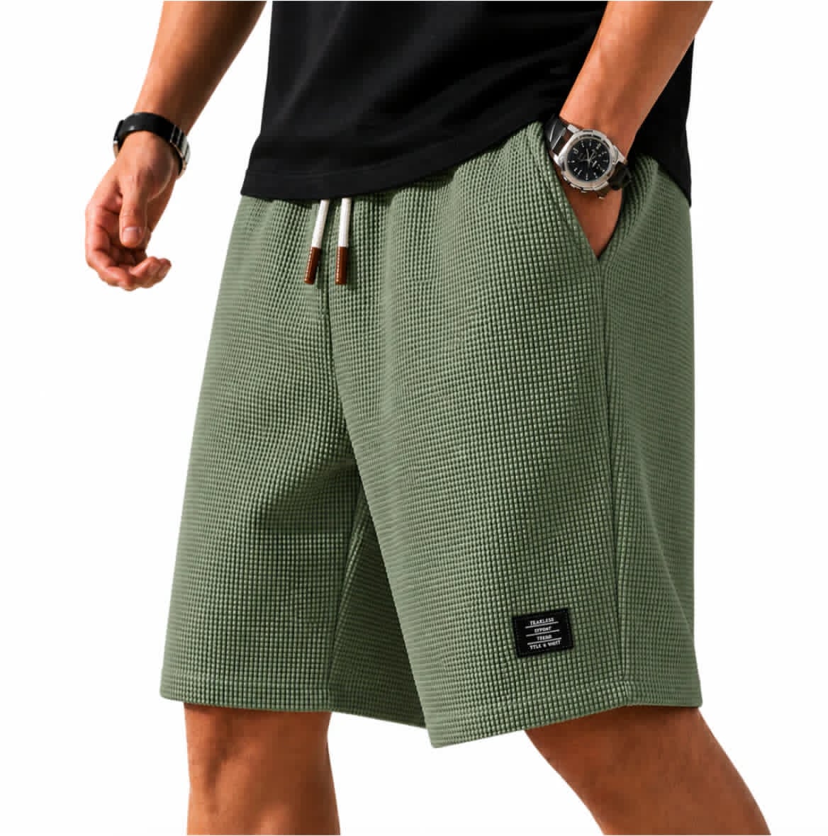 Levanto - Textured Waffle Shorts