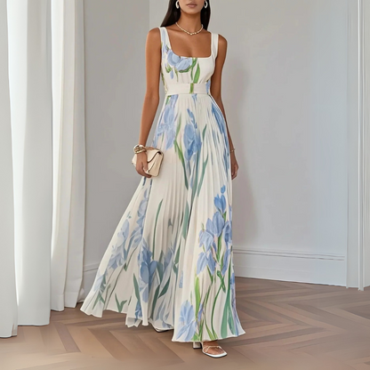 Annabelle - Pleated Floral Maxi Dress