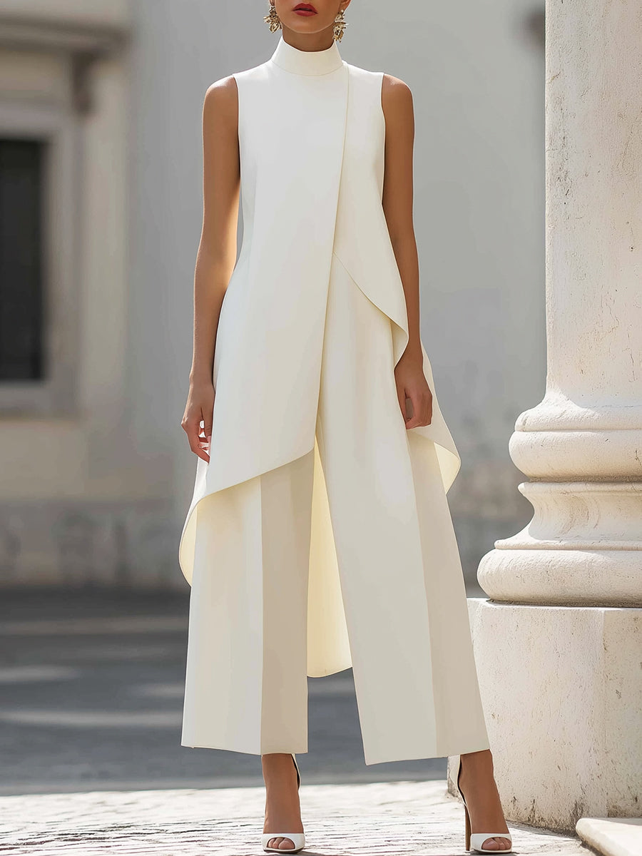 Valmara - Asymmetric High-Neck Jumpsuit
