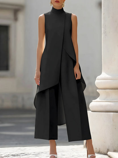 Valmara - Asymmetric High-Neck Jumpsuit