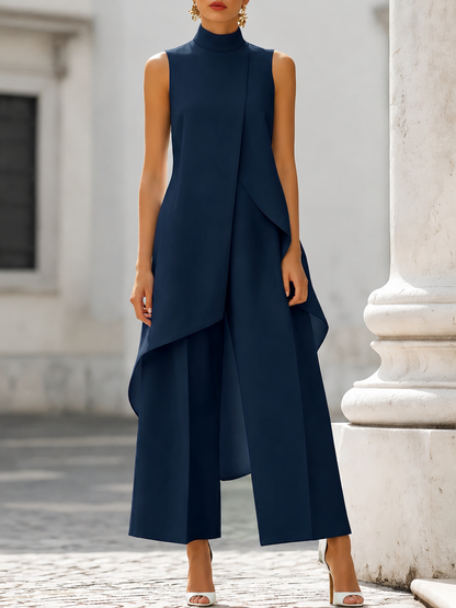 Valmara - Asymmetric High-Neck Jumpsuit