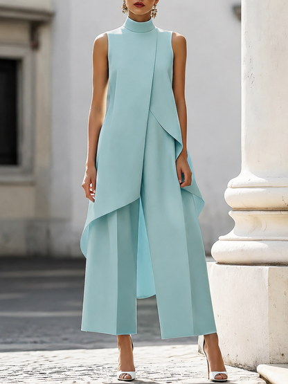 Valmara - Asymmetric High-Neck Jumpsuit