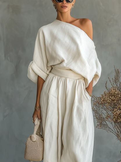 Kathryn - Off-Shoulder Two-Piece Set