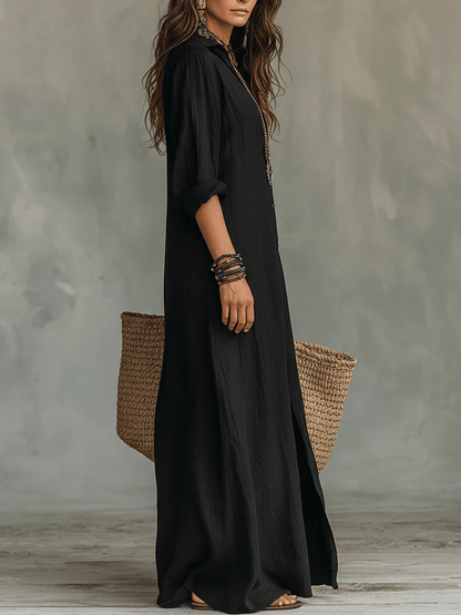 Ivora - Fluid Buttoned Maxi Dress