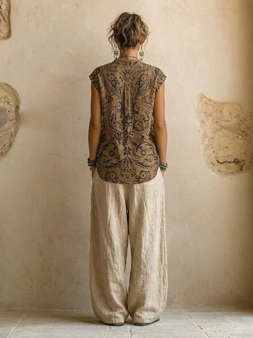 Leola - Linen-Blend Three-Piece Set